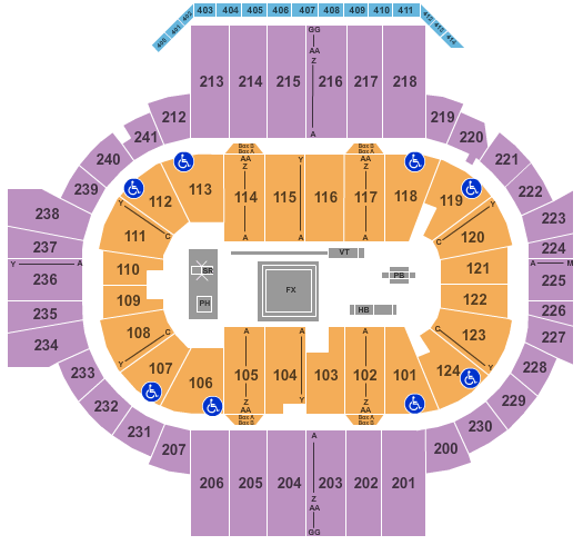 XL CENTER SEATING CHARTS
